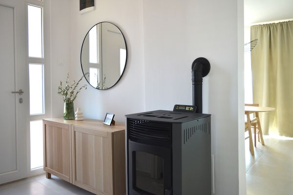 Entryway & Pellet Stove